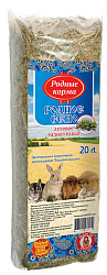 Родные Корма сено для грызунов луговое разнотравье - 20 л
