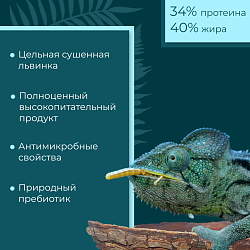 Yumster личинка черной львинки сушеная 20 мм - 70 г
